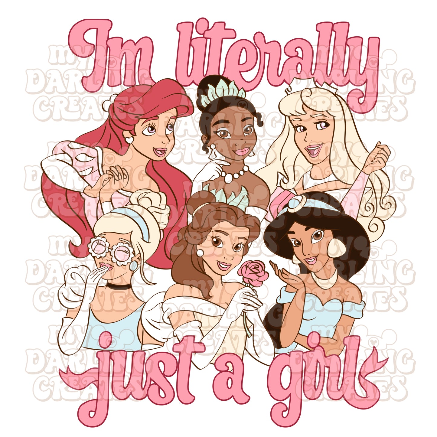 Just a Girl Princess (2 Colors) PNG