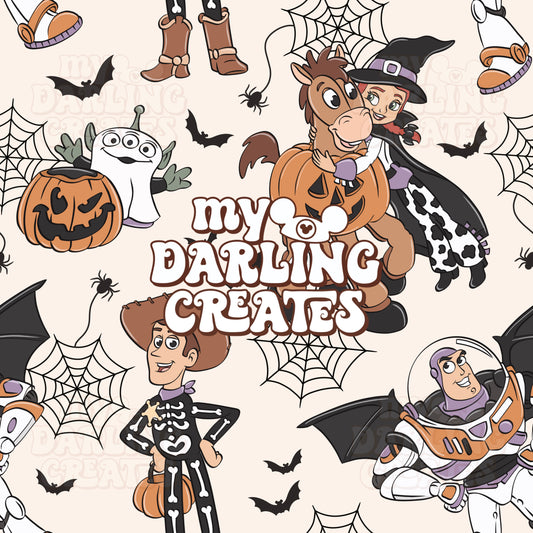 Spooky Toys Cream - Seamless File