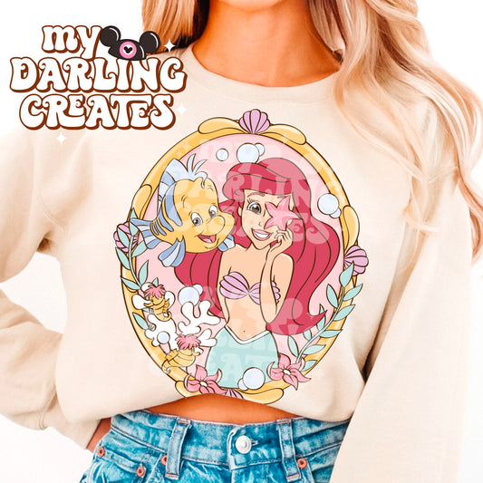 Mermaid Frame Pink PNG