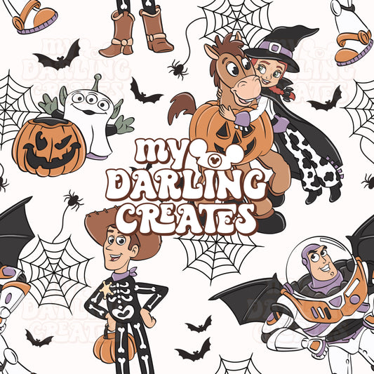 Spooky Toys White - Seamless File