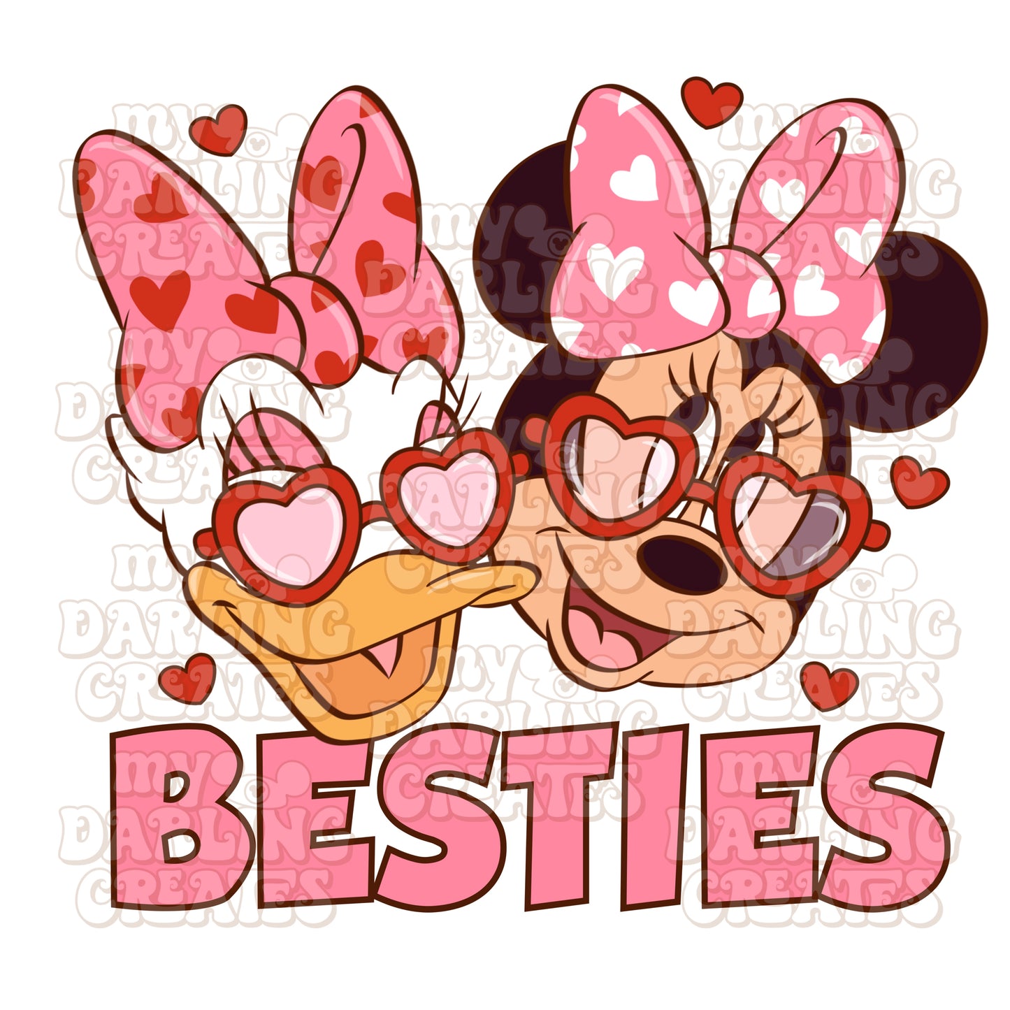 Besties Love Pink PNG