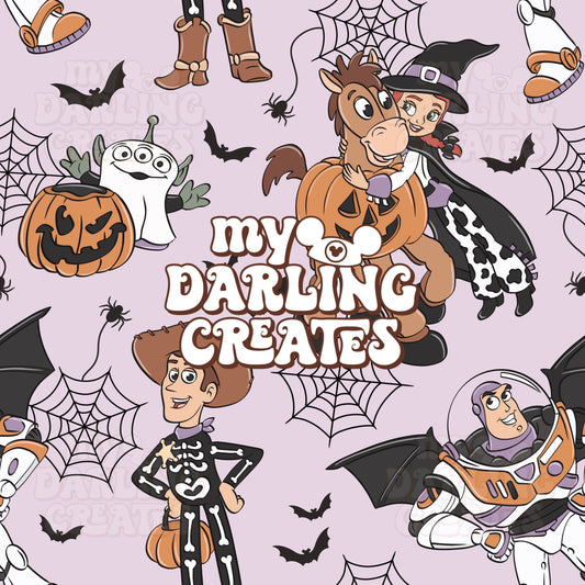 Spooky Toys Purple - Seamless File