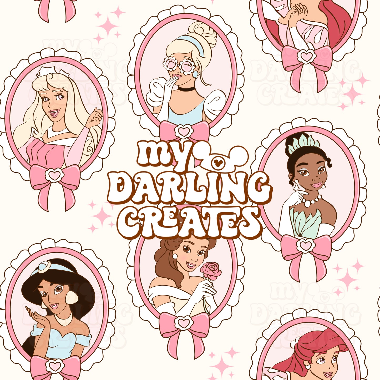 Princess Frames Cream - Seamless File
