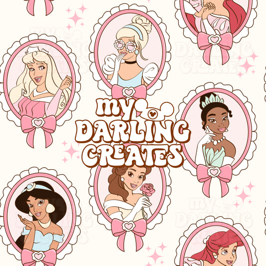 Princess Frames Cream - Seamless File