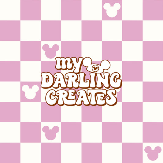 Lucky Day Purple Mouse Check - Seamless File