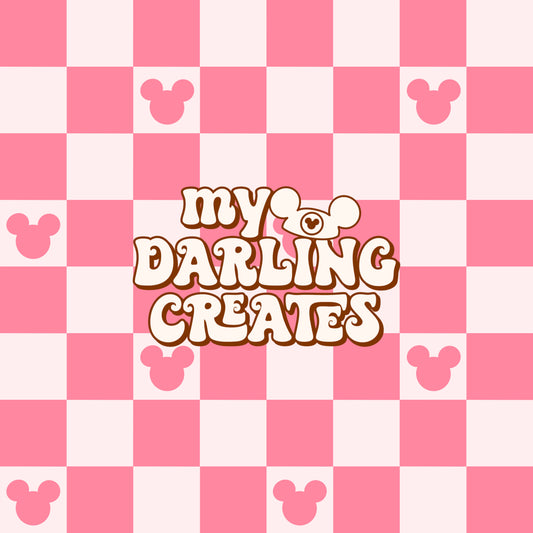 Love Pink Mouse Check - Seamless File