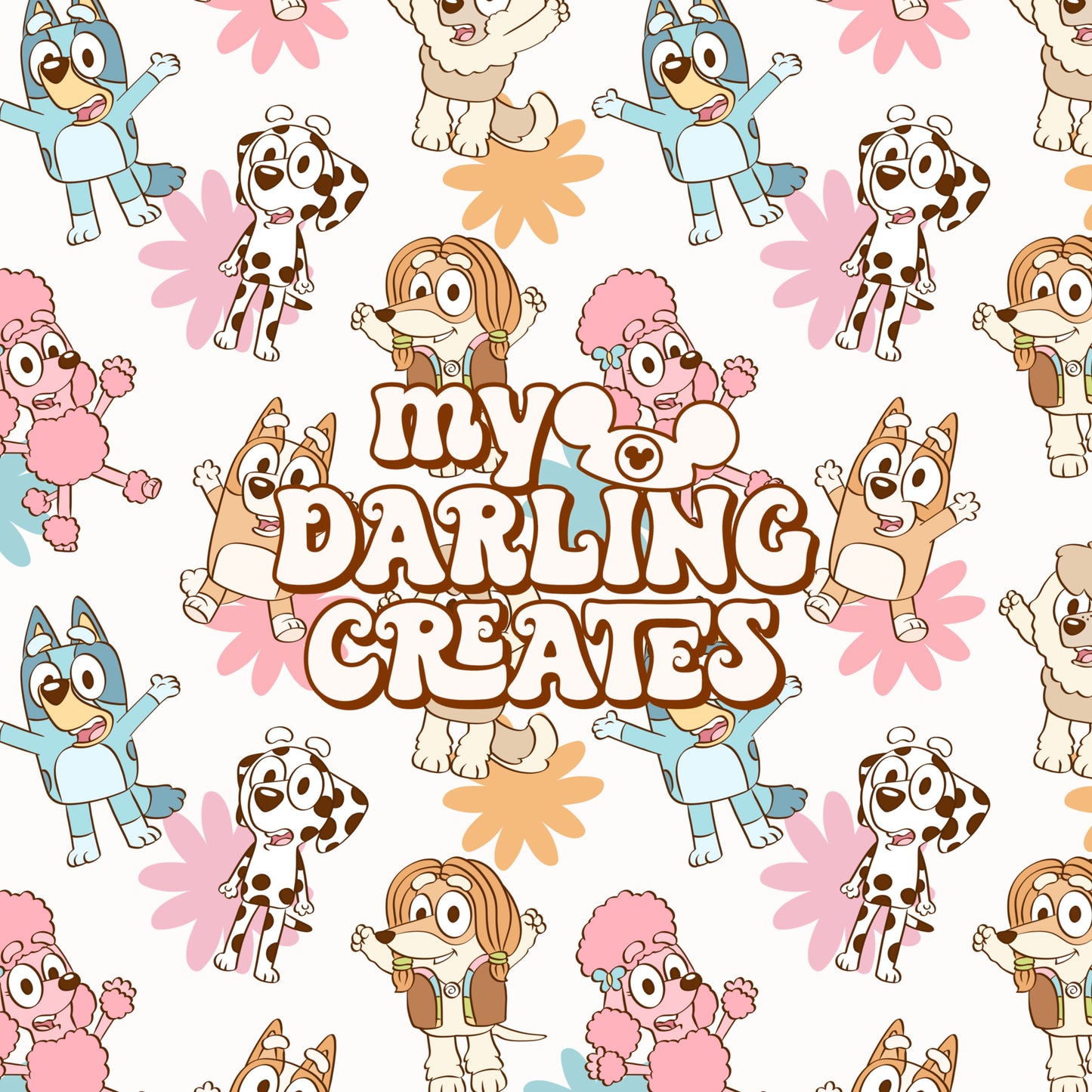 Happy Vibes Dog Friends - Seamless File