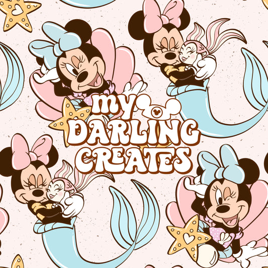 Mouse Mermaid Pink - Seamless File