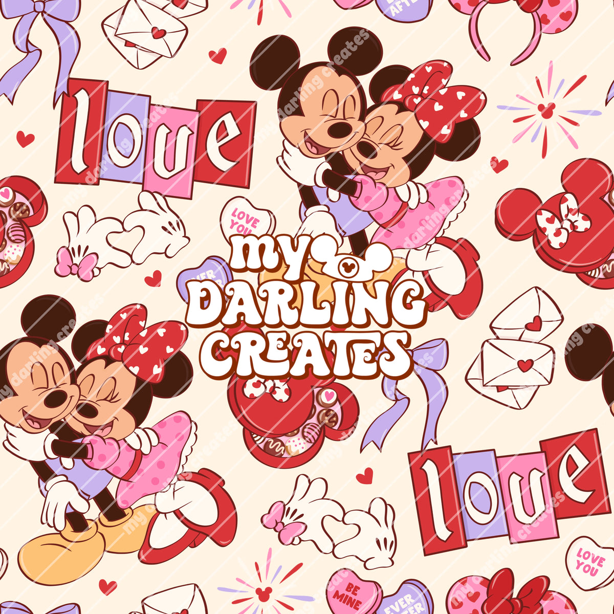 Love Day Mouse Cream - Seamless File