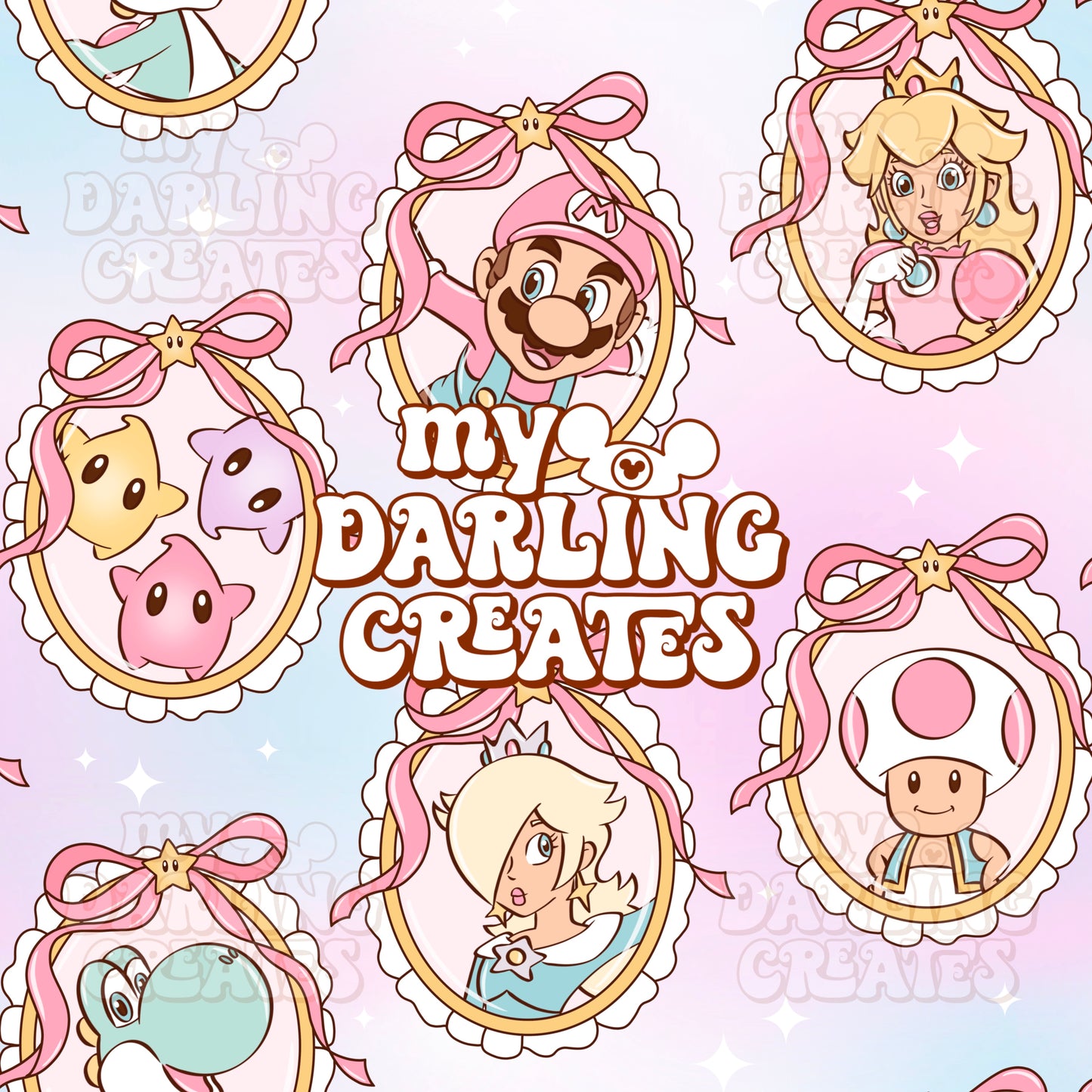 Girly Galaxy Rainbow Frames - Seamless File