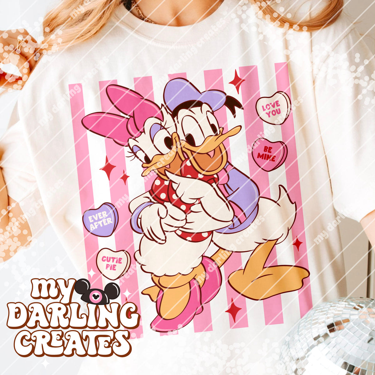 Love Day Ducks Stripes PNG