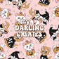 Spooky Cats Pink - Seamless File