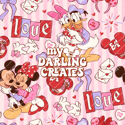 Love Day Mouse Friends Stripes - Seamless File