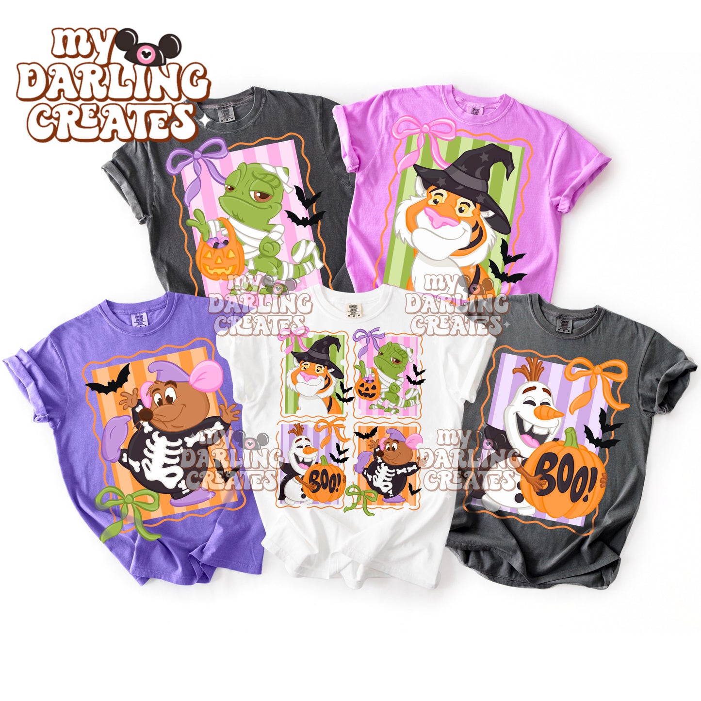(5) Spooky Coquette Sidekicks PNG - Includes Separates