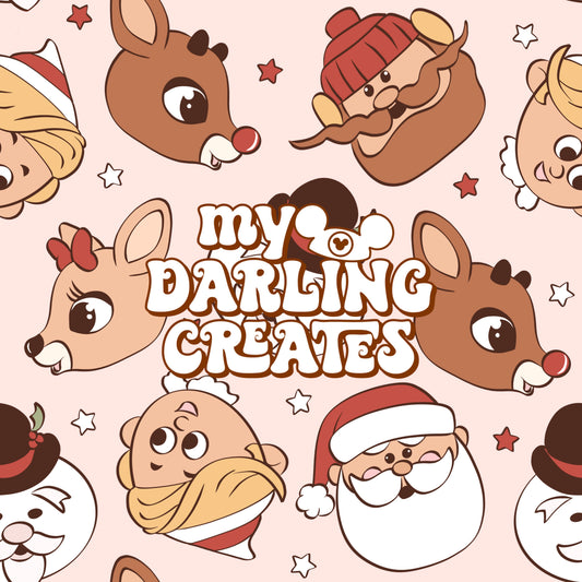 Reindeer and Friends Pink - Seamless File