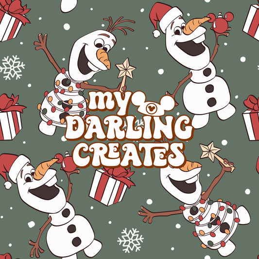 Snowman Christmas Classic Green - Seamless File