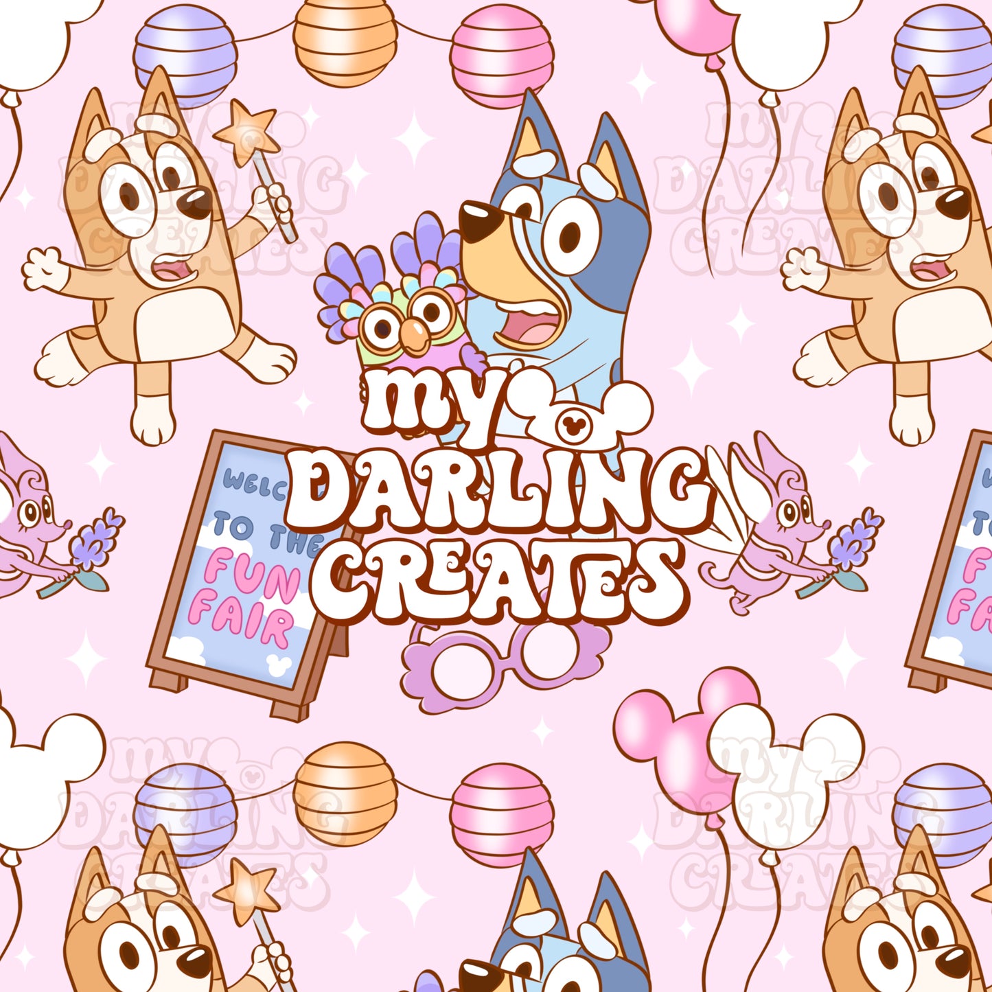 Fun Fair Sisters Pink - Seamless File