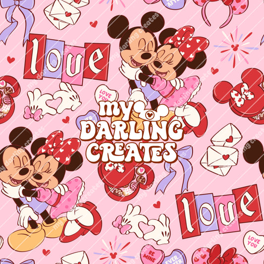 Love Day Mouse Pink - Seamless File