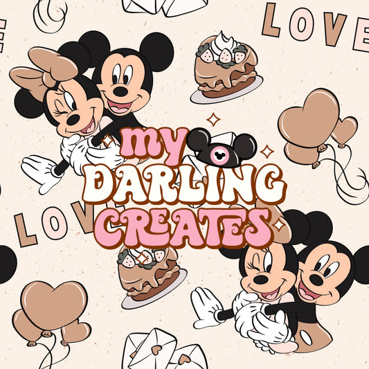 Mouse Love Neutral- Seamless Pattern
