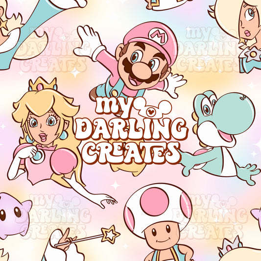 Super Girly Galaxy Rainbow Gradient - Seamless File