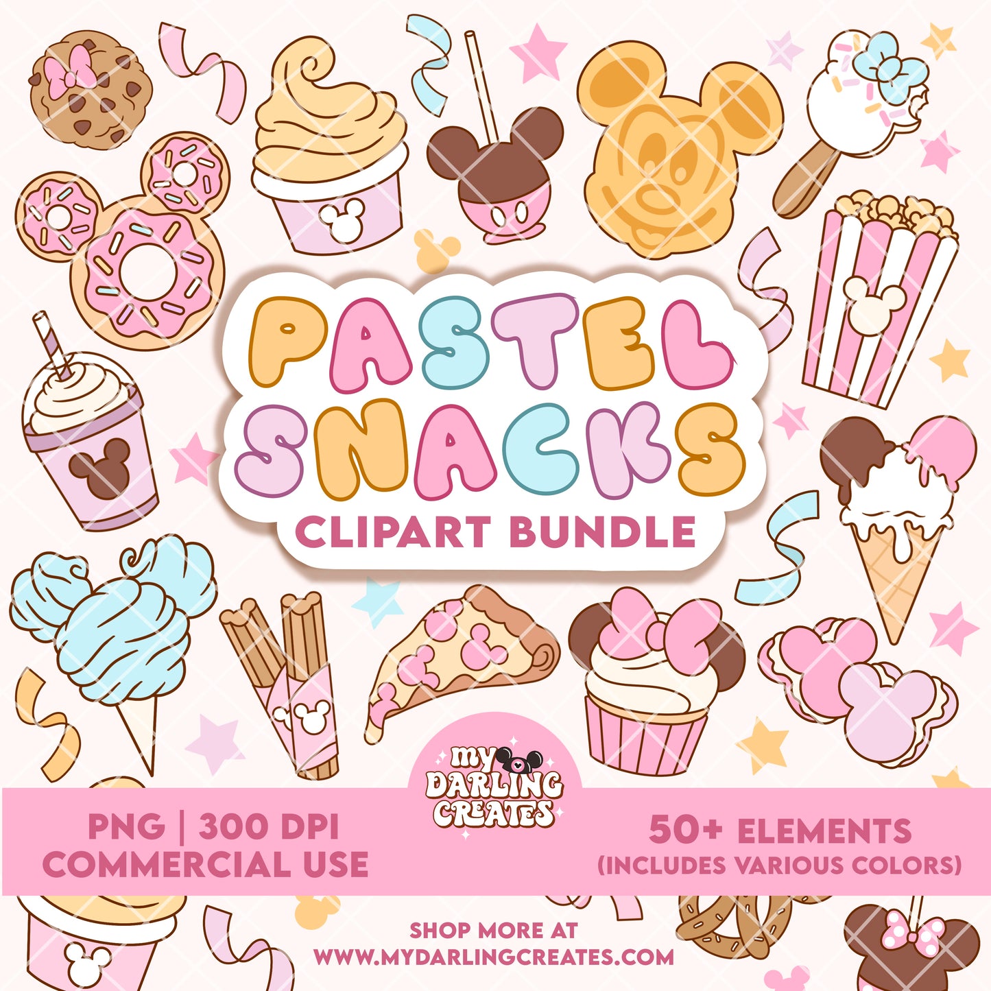Pastel Snacks - Clipart Bundle