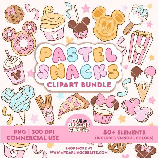 Pastel Snacks - Clipart Bundle