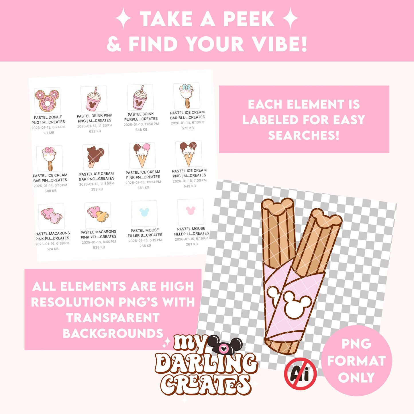 Pastel Snacks - Clipart Bundle