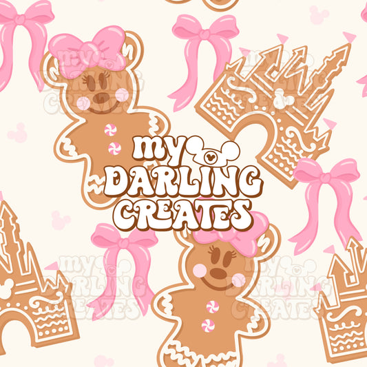 Coquette Christmas Cookies - Seamless File
