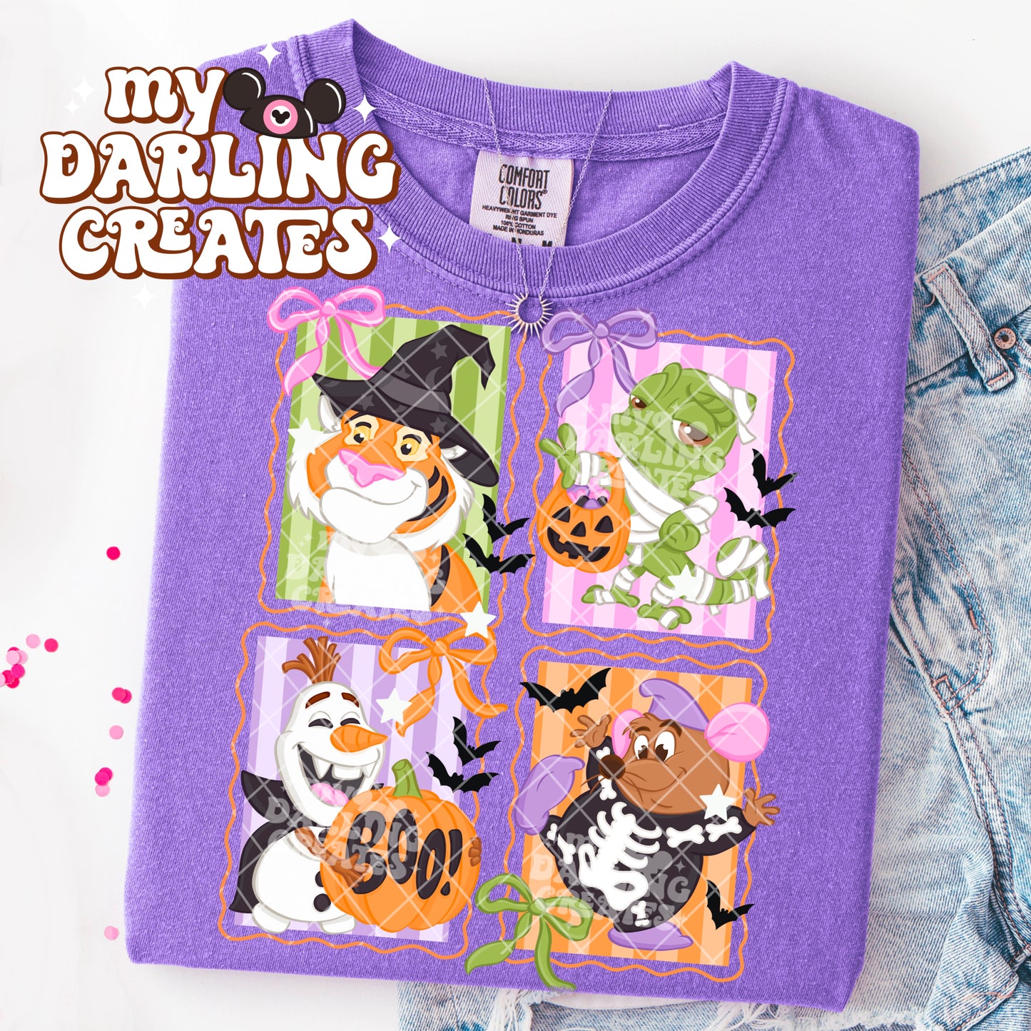 (5) Spooky Coquette Sidekicks PNG - Includes Separates
