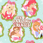Jolly Princesses Blue - Seamless File