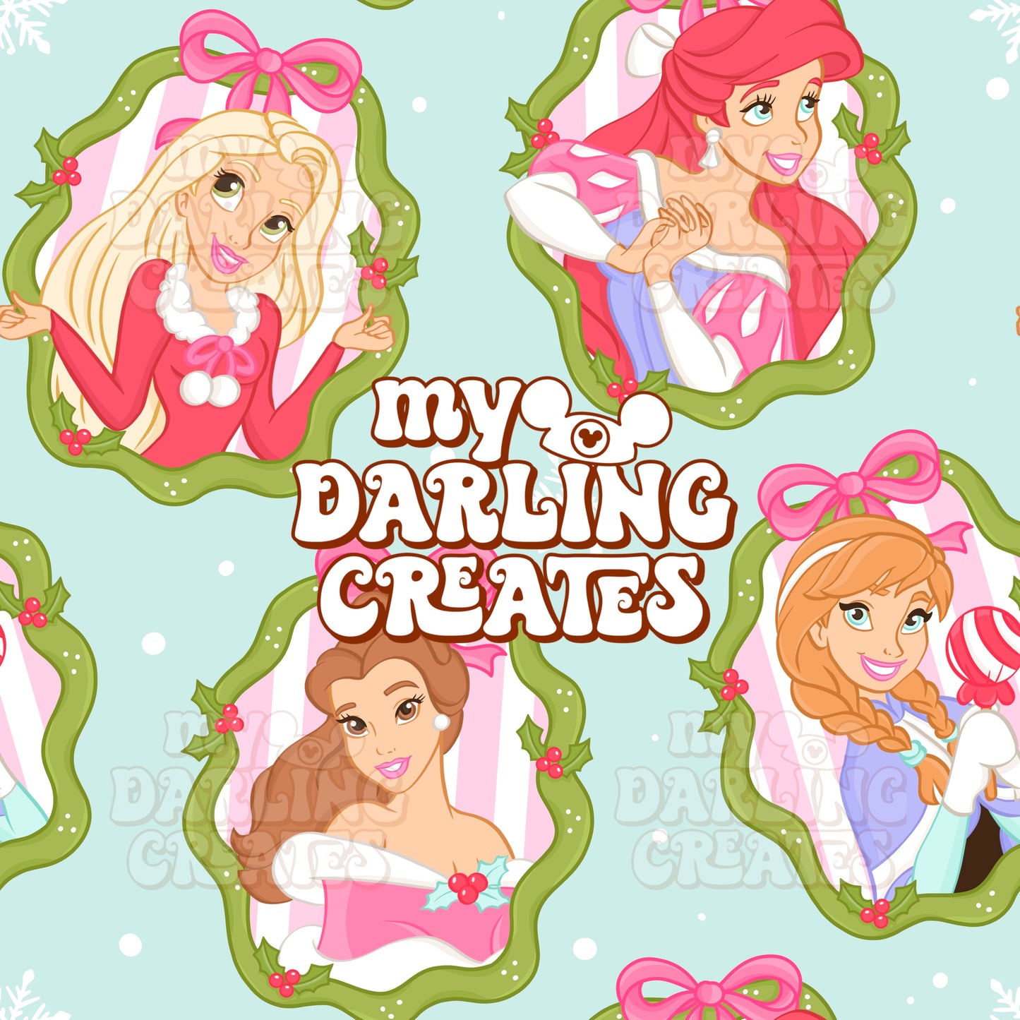 Jolly Princesses Blue - Seamless File