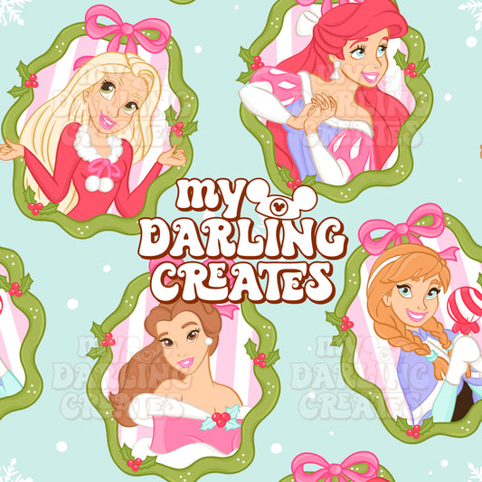 Jolly Princesses Blue - Seamless File