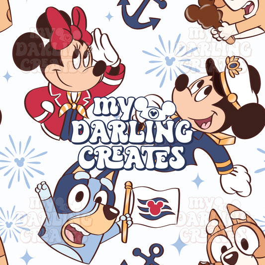 Light Blue Cruise Pals - Seamless File