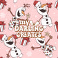 Snowman Christmas Classic Pink - Seamless File