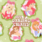 Jolly Princesses Green - Seamless File