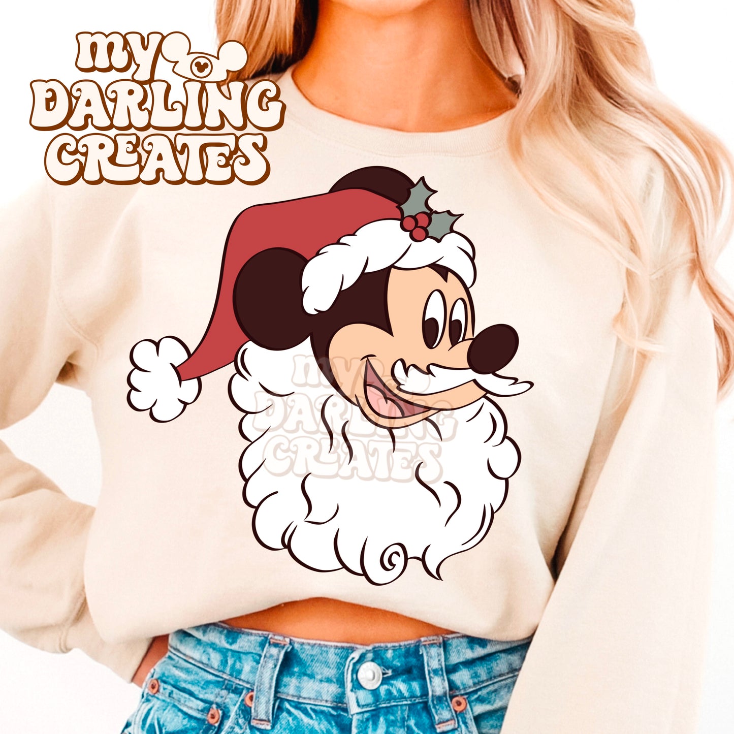 Classic Santa Mouse PNG