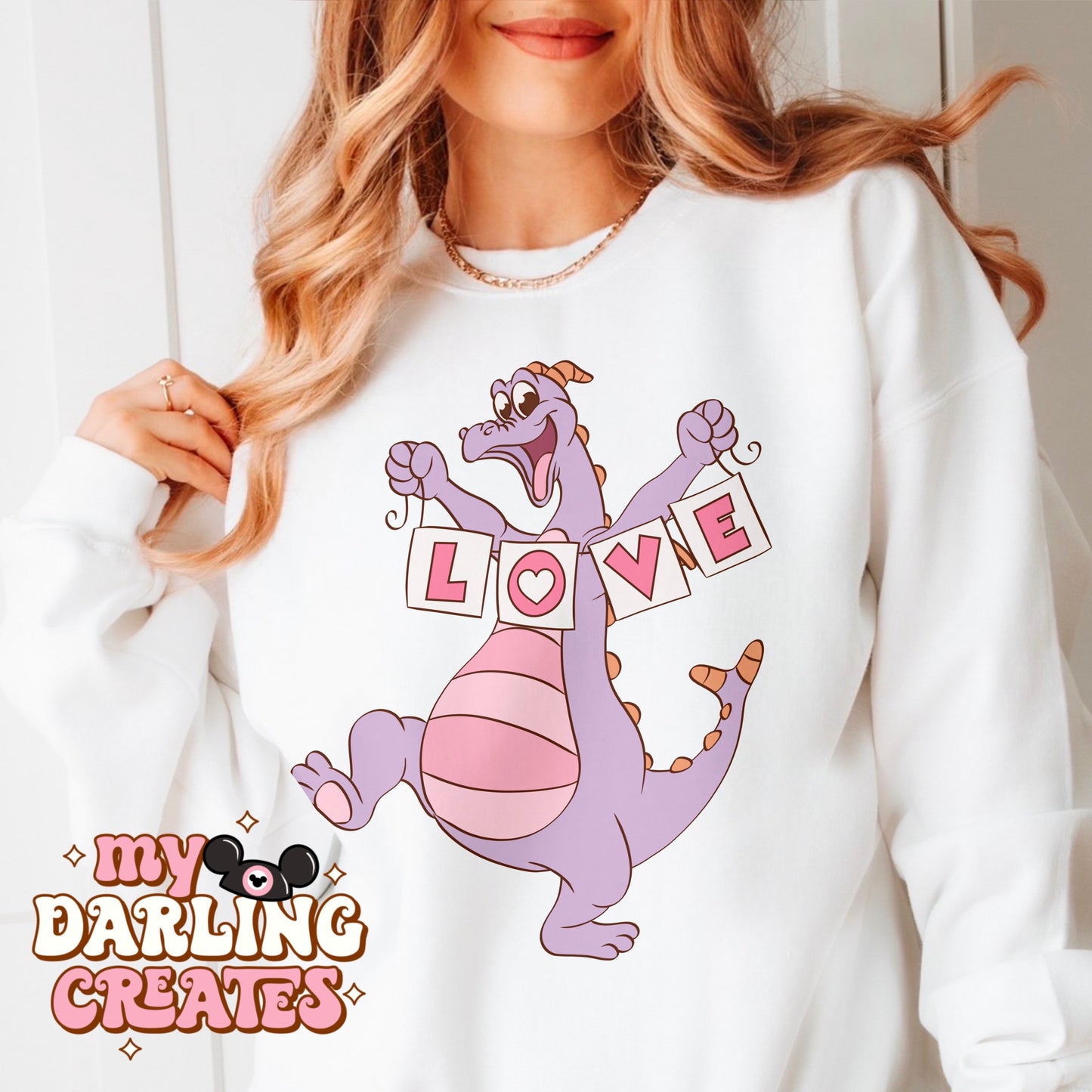Purple Dragon with Love Sign PNG