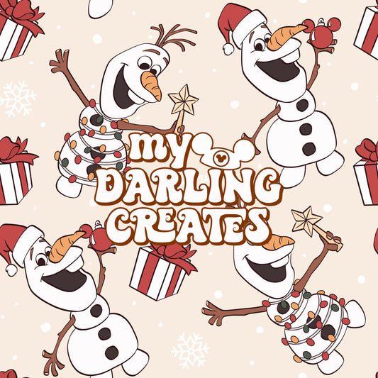 Snowman Christmas Classic Neutral - Seamless File