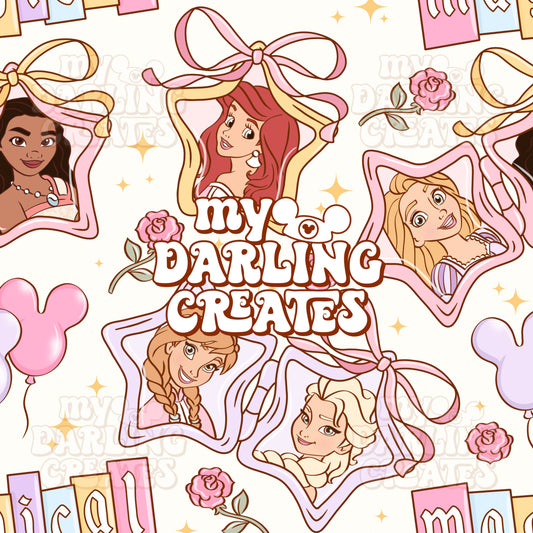 Pastel Princess Lockets - Seamless File