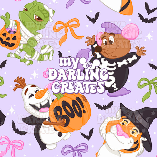 Spooky Coquette Sidekicks Purple - Seamless File