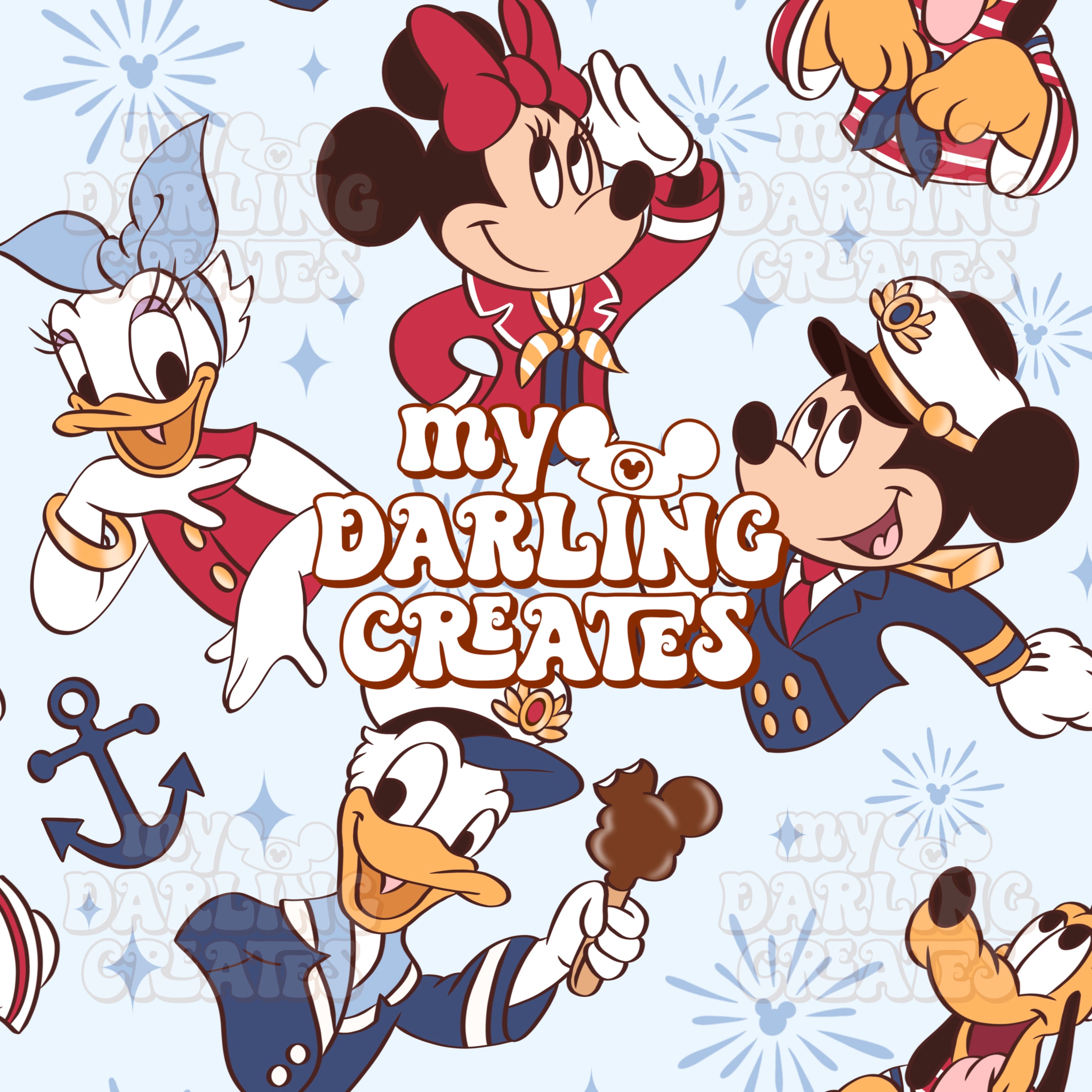 Mouse Gang Cruise - Seamless File – My Darling Creates