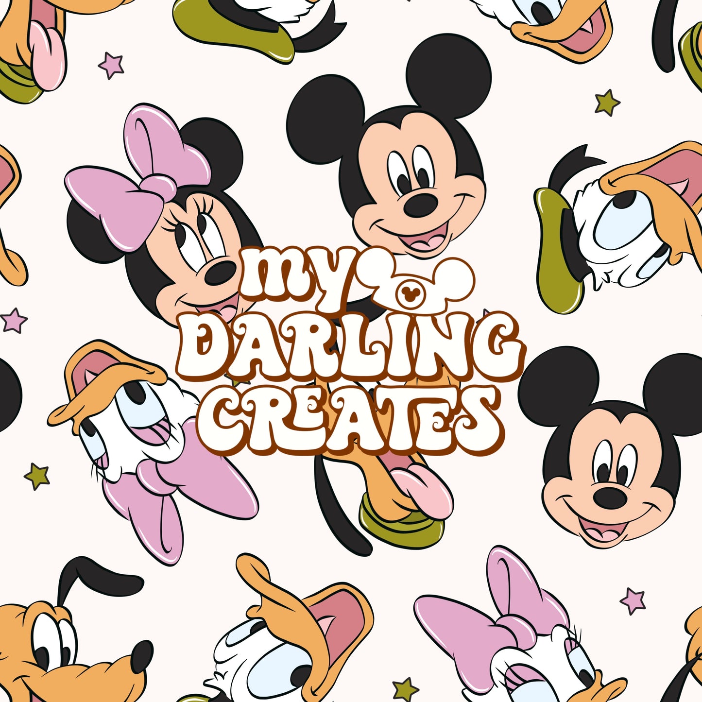 Spring Mouse and Friends - Seamless Pattern