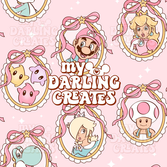 Girly Galaxy Light Pink Frames - Seamless File