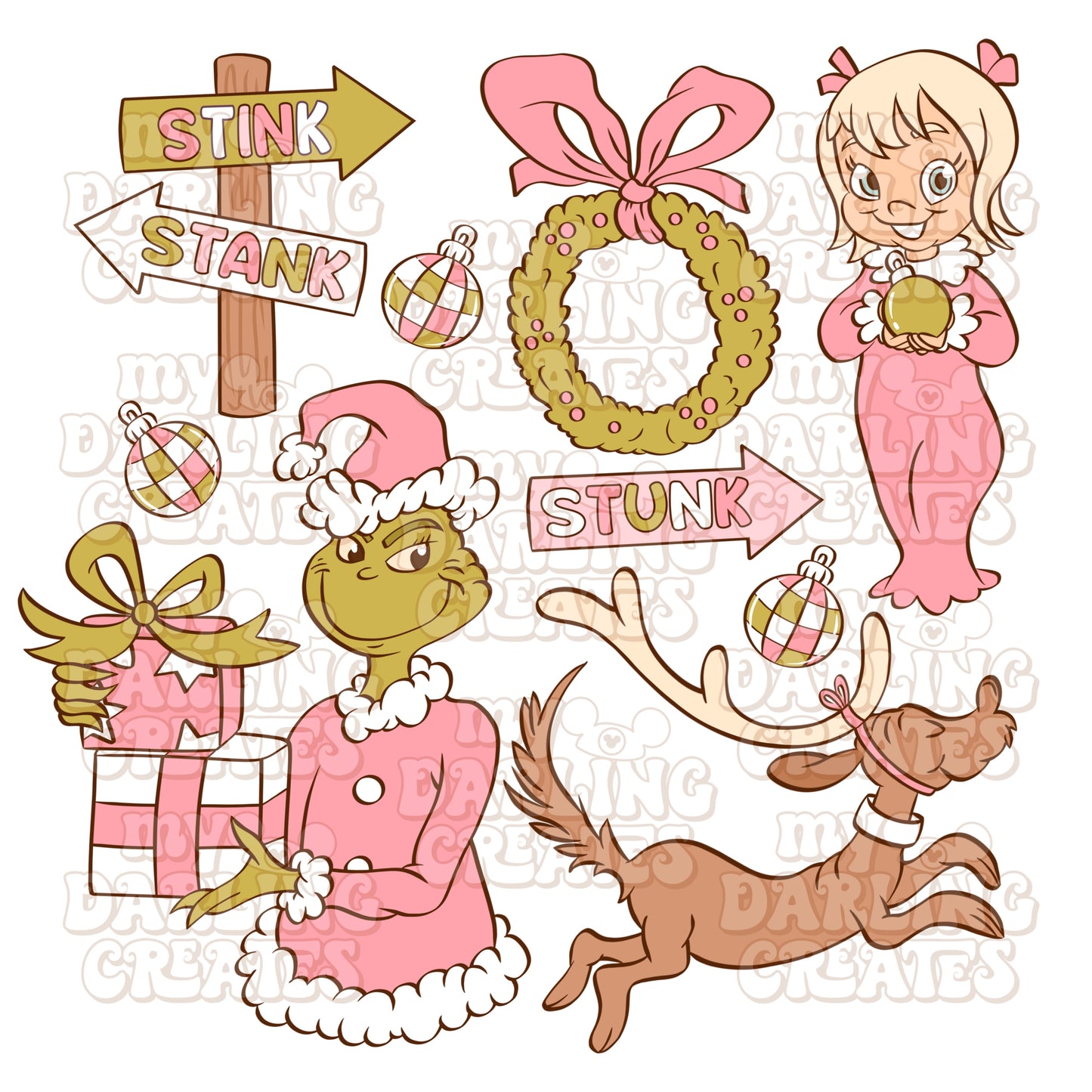 Pinkmas with the Green Guy PNG