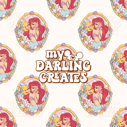 Mermaid Frames Pink - Seamless File