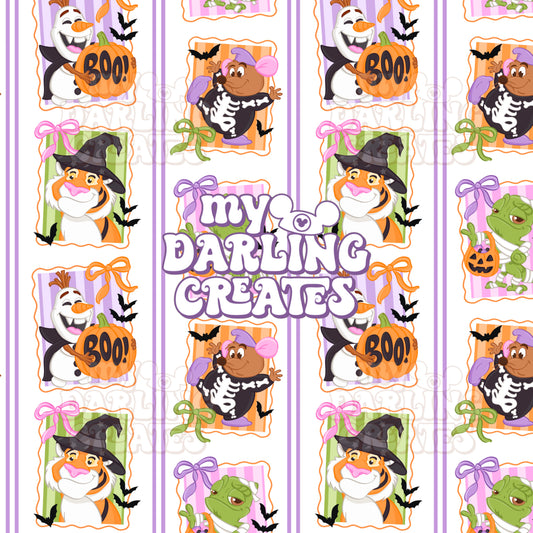 Stripe Spooky Coquette Sidekicks - Seamless File