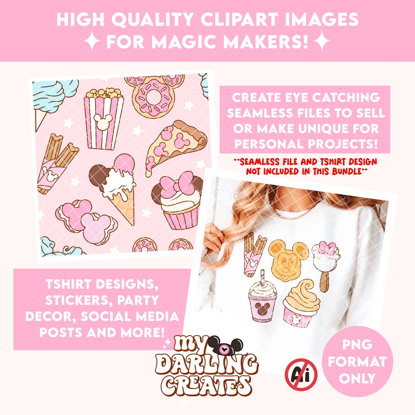 Pastel Snacks - Clipart Bundle