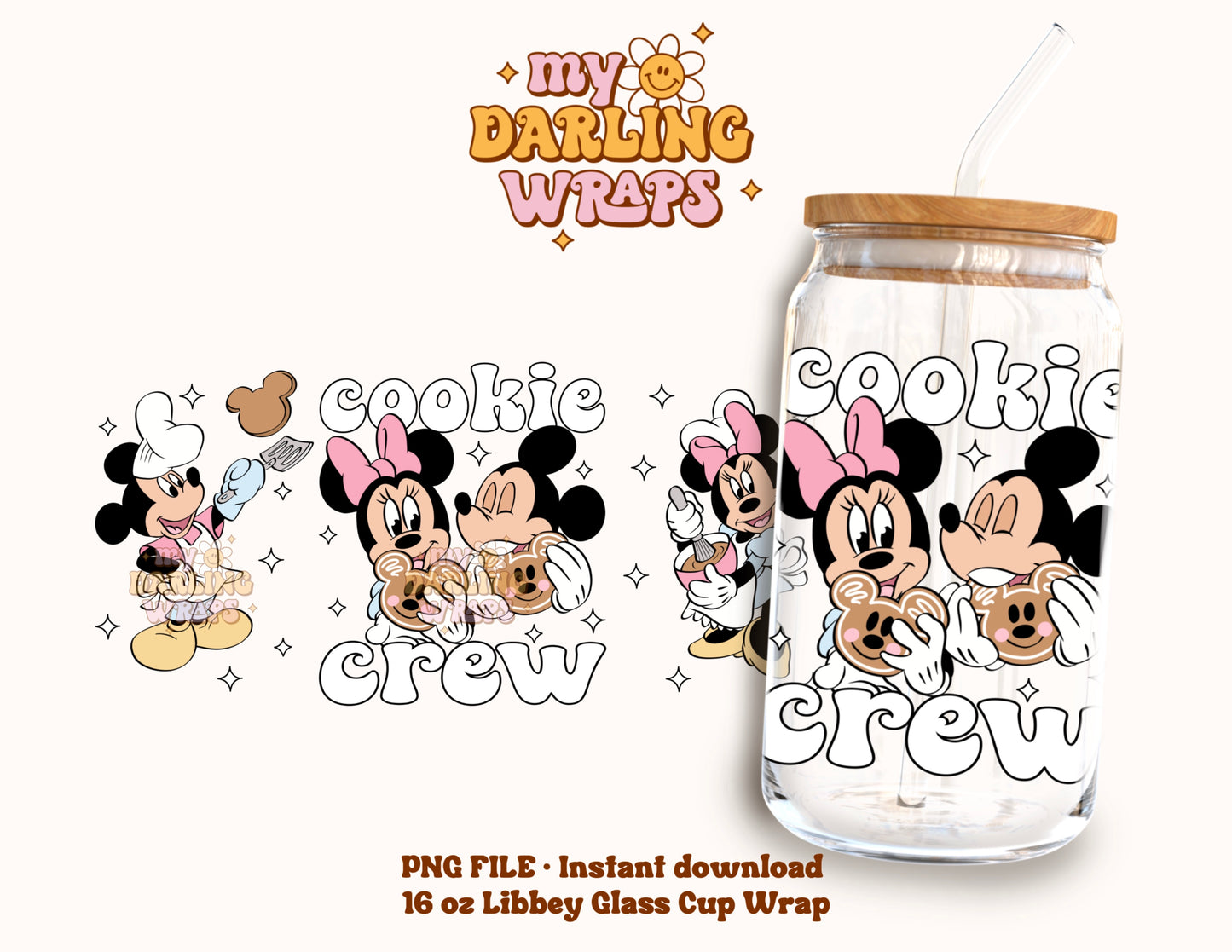 Cookie Crew - Cup Wrap File PNG