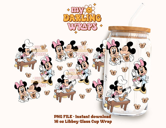 (2) Cookie Crew Mouse - Cup Wrap File PNG