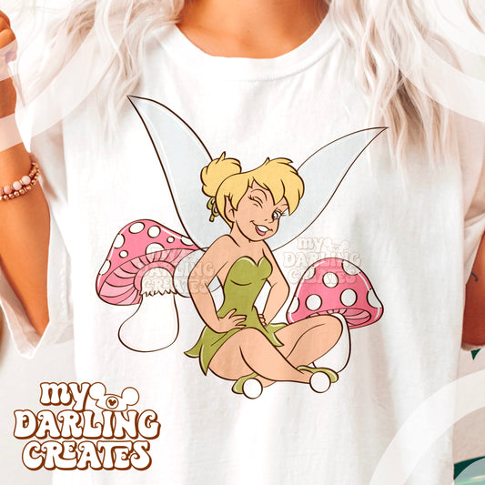 Fairy and Mushrooms PNG